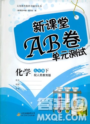 2020年新課堂AB卷單元測化學(xué)九年級下冊人民教育版參考答案