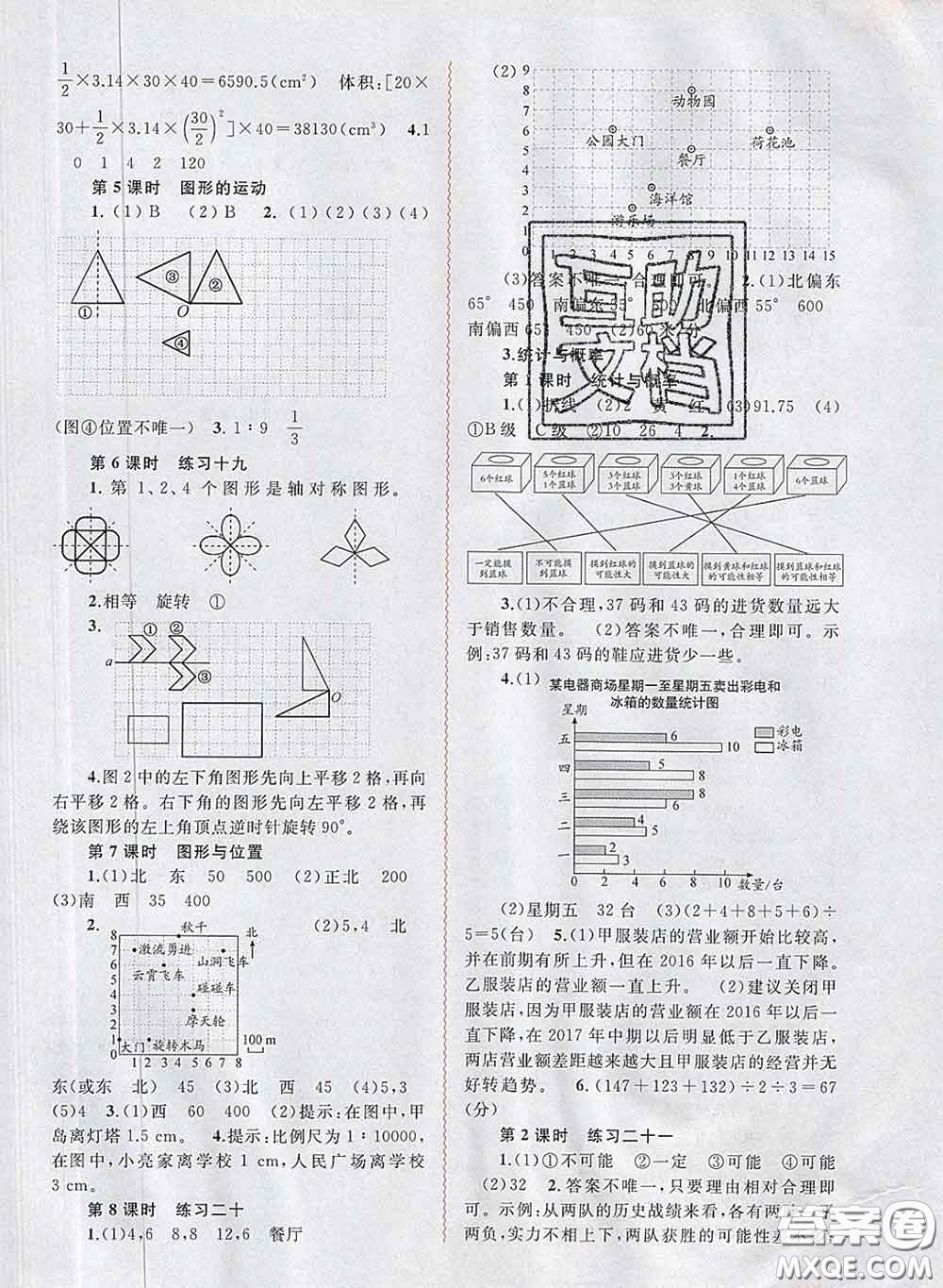 2020新版新課程學(xué)習(xí)與測評同步學(xué)習(xí)六年級數(shù)學(xué)下冊人教版答案