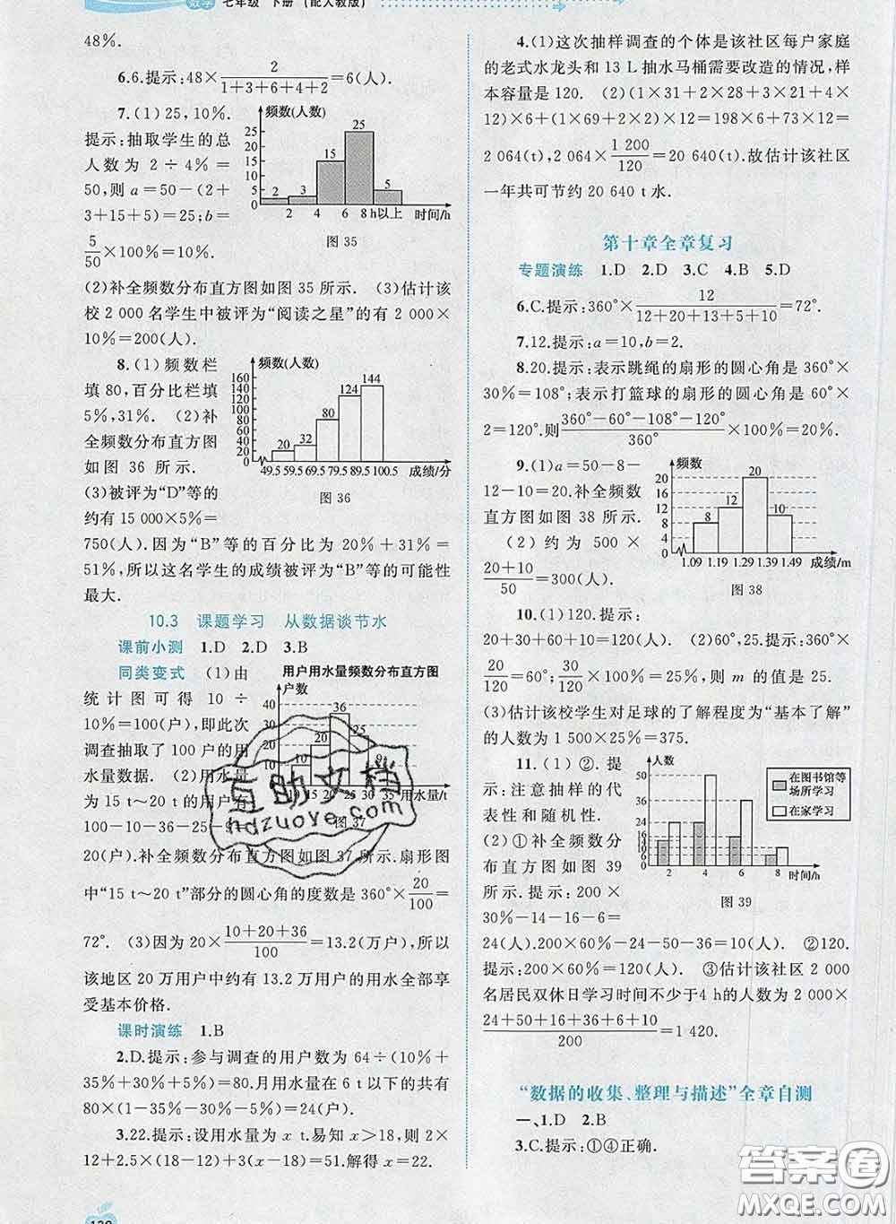 2020新版新課程學習與測評同步學習七年級數(shù)學下冊人教版答案