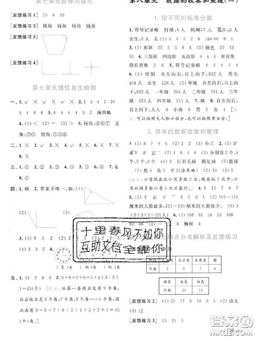 2020春亮點(diǎn)給力提優(yōu)班多維互動(dòng)空間二年級數(shù)學(xué)下冊答案