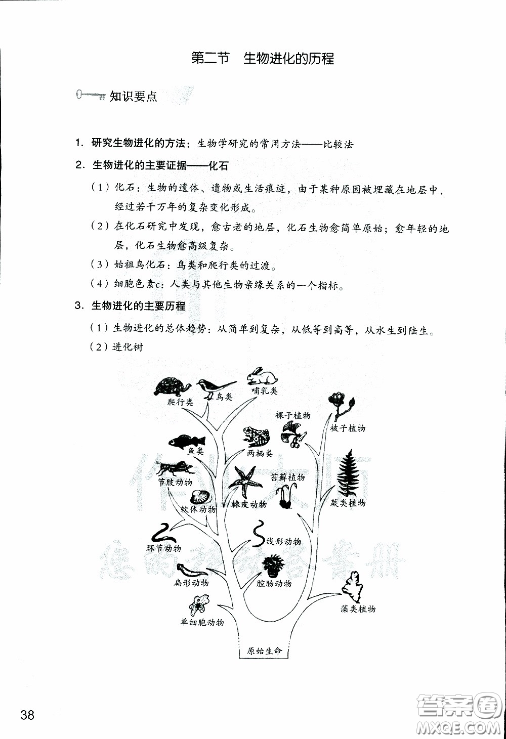 2020年知識(shí)與能力訓(xùn)練八年級下冊生物學(xué)人教版參考答案