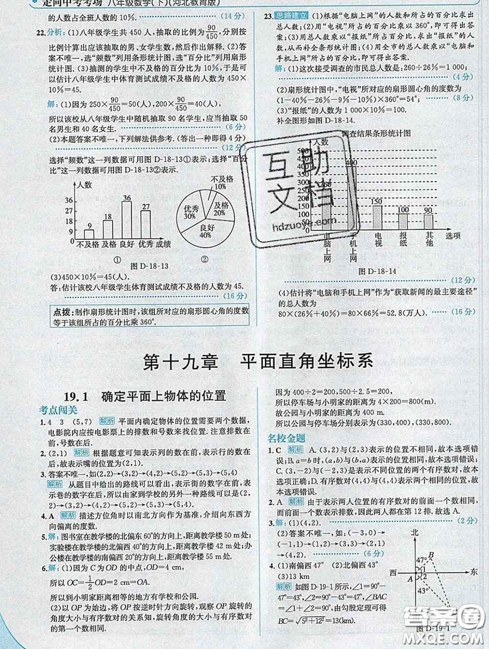 現(xiàn)代教育出版社2020新版走向中考考場八年級數(shù)學(xué)下冊冀教版答案