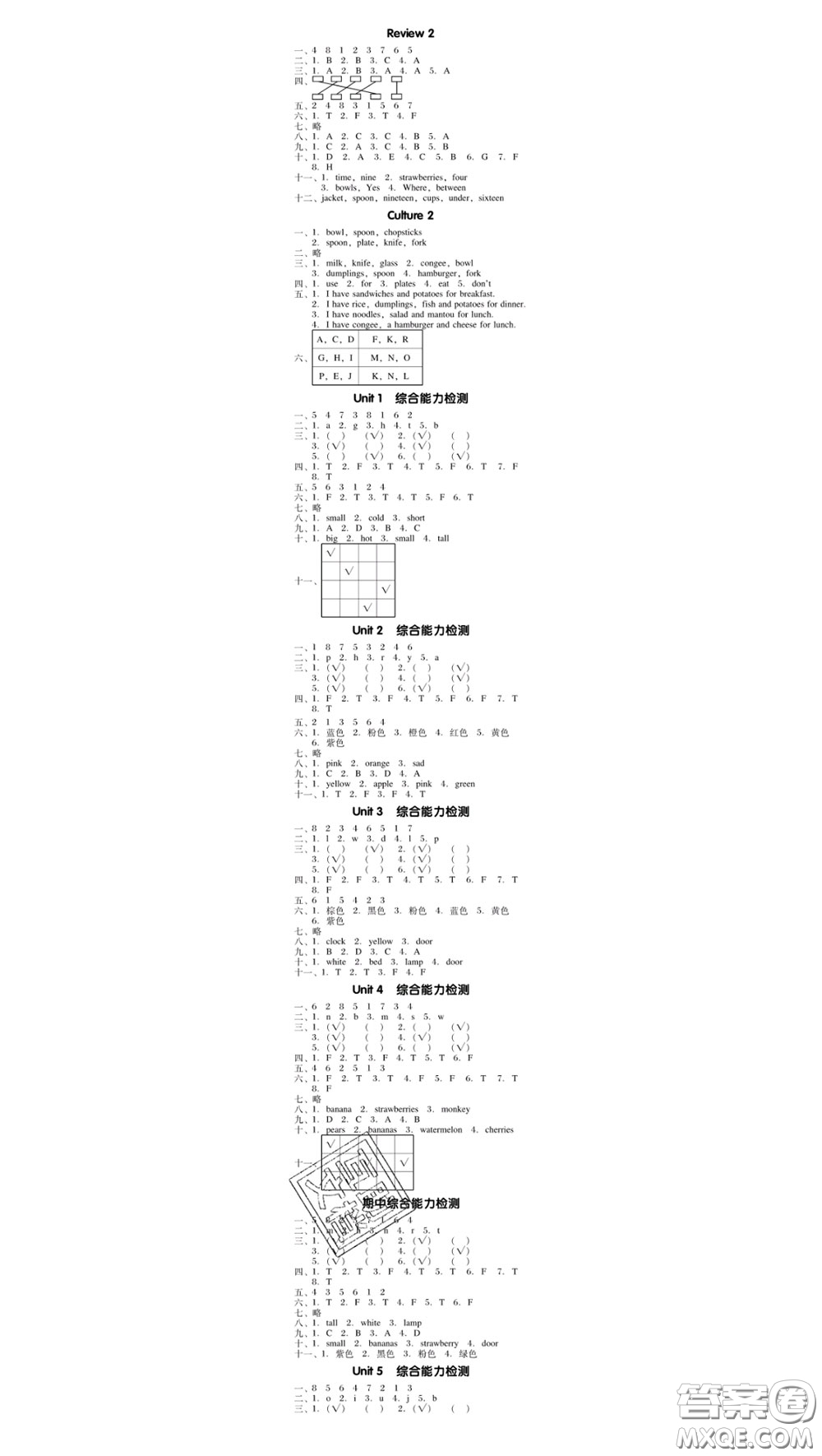 廣東經(jīng)濟(jì)出版社2020春廣東作業(yè)本三年級(jí)英語下冊(cè)粵人民版答案