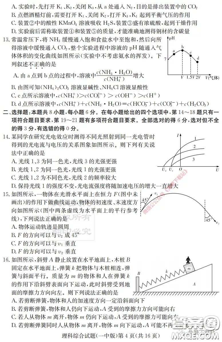 炎德英才大聯(lián)考長沙市一中2020屆高三月考試卷八理科綜合答案