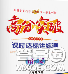 2020新版高分突破課時達(dá)標(biāo)講練測八年級語文下冊人教版答案