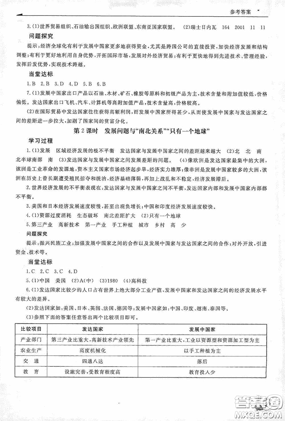 伴你學(xué)2020新課程助學(xué)叢書地理七年級下冊最新版答案