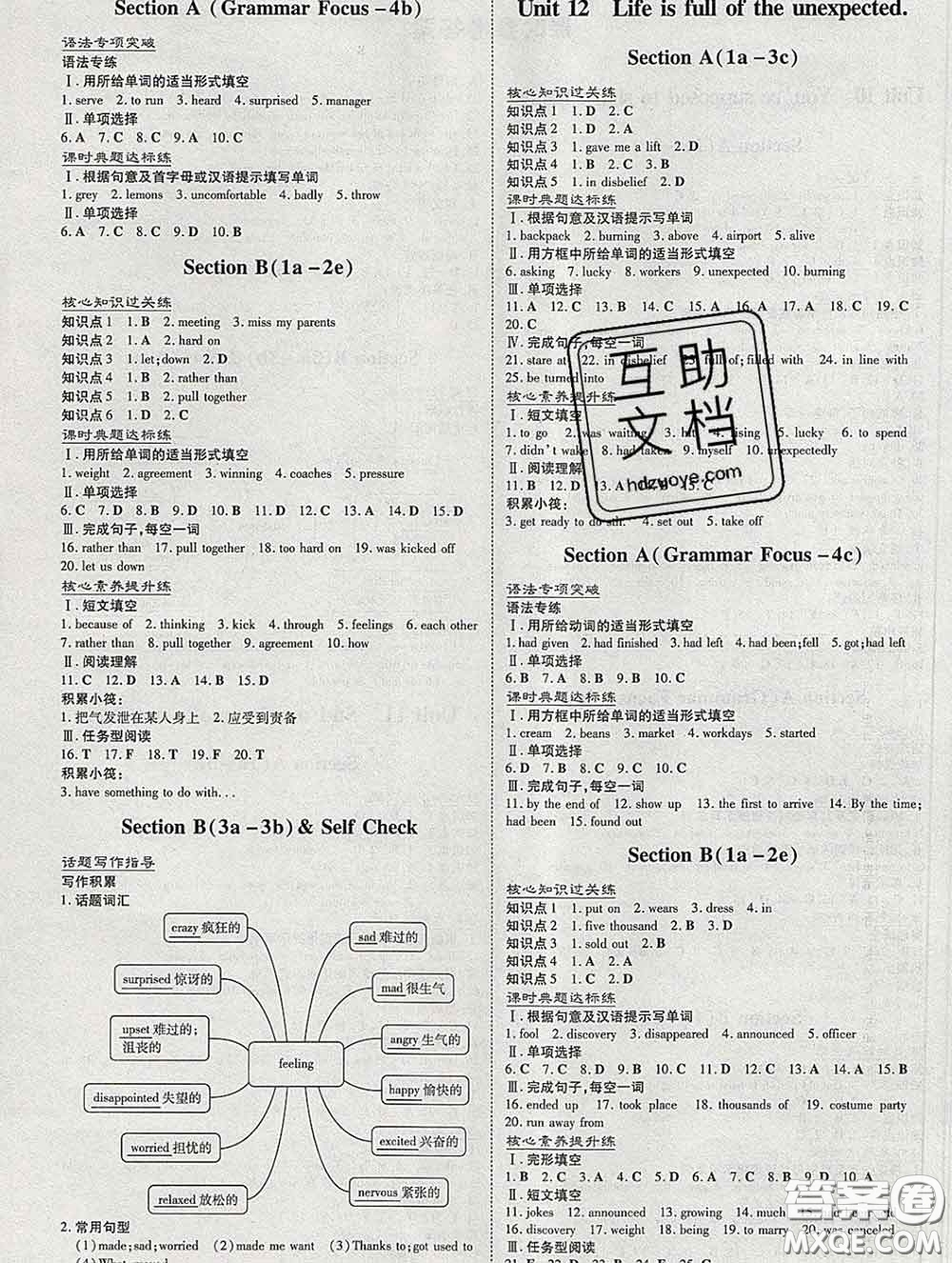 2020新版練案課時作業(yè)本九年級英語下冊人教版答案