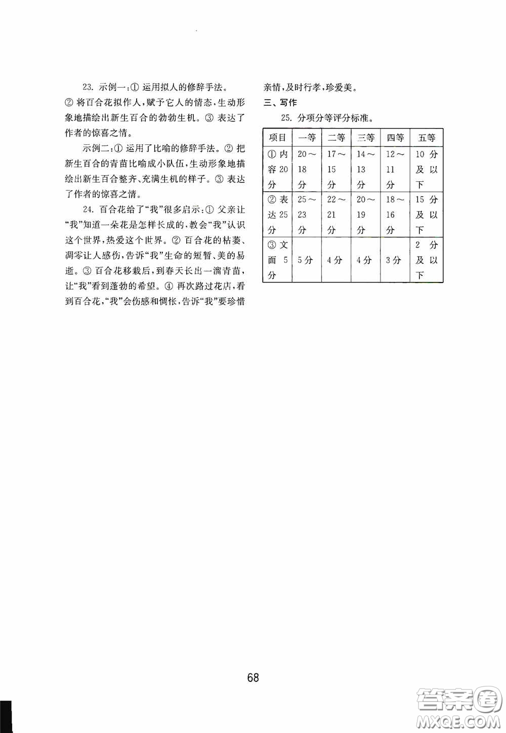 山東教育出版社2020初中基礎(chǔ)訓(xùn)練九年級語文下冊54學(xué)制答案