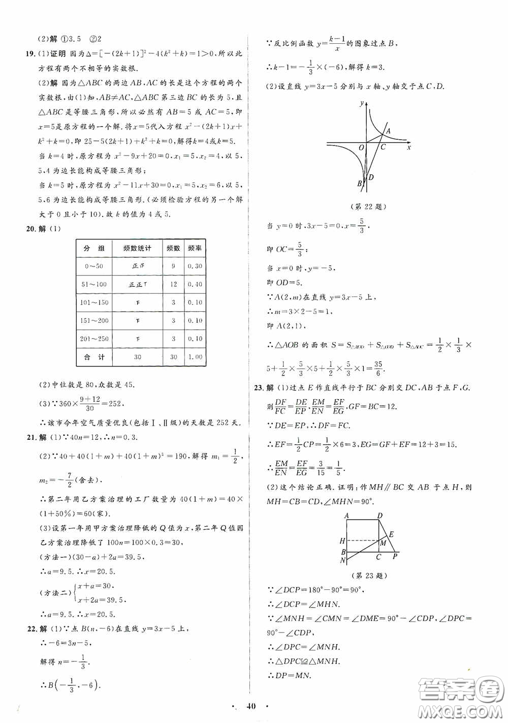 志鴻優(yōu)化系列叢書2020初中同步測控全優(yōu)設計八年級數(shù)學下冊ZH版浙江專版答案