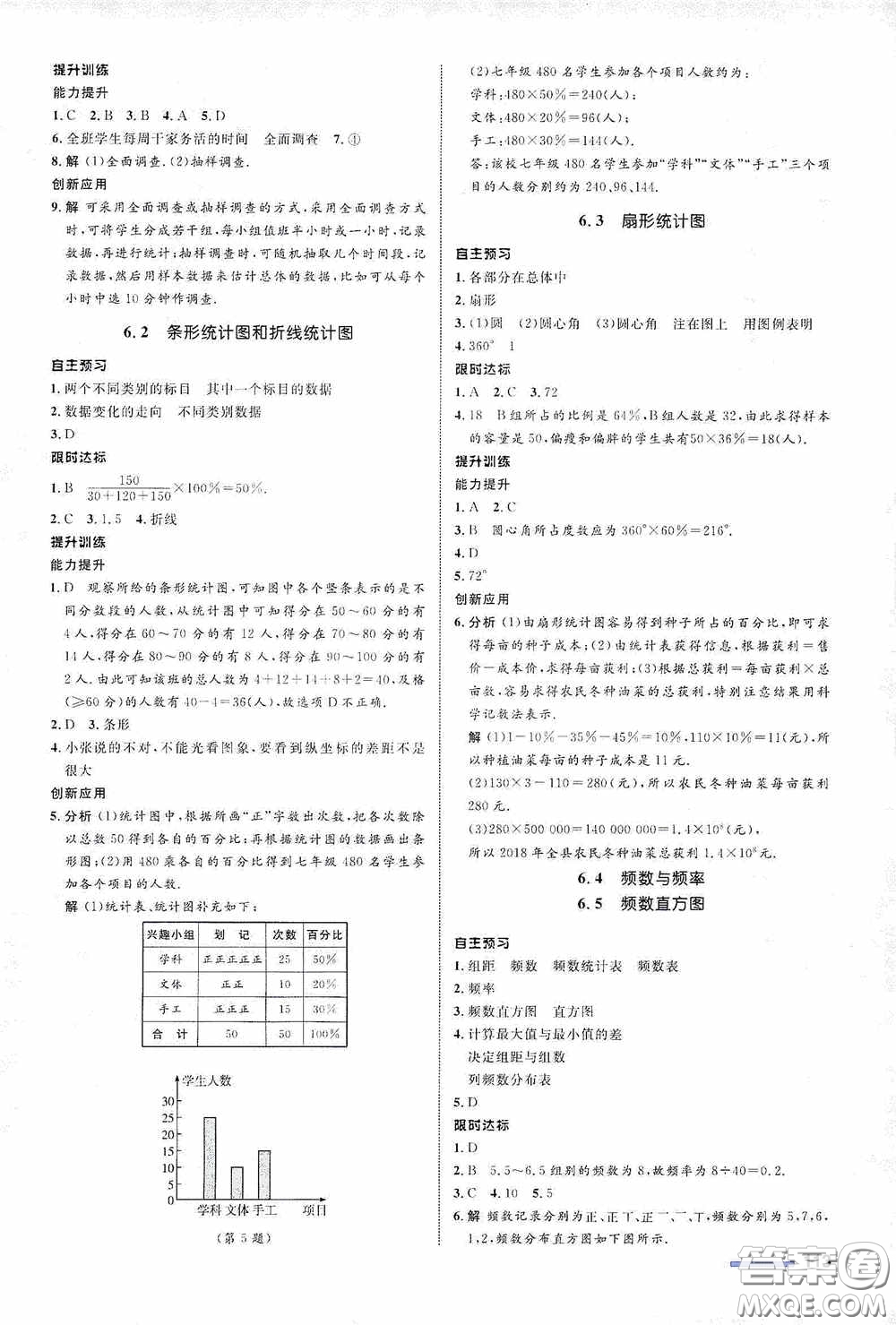 志鴻優(yōu)化系列叢書2020初中同步測控全優(yōu)設計七年級數(shù)學下冊ZH浙江專版答案