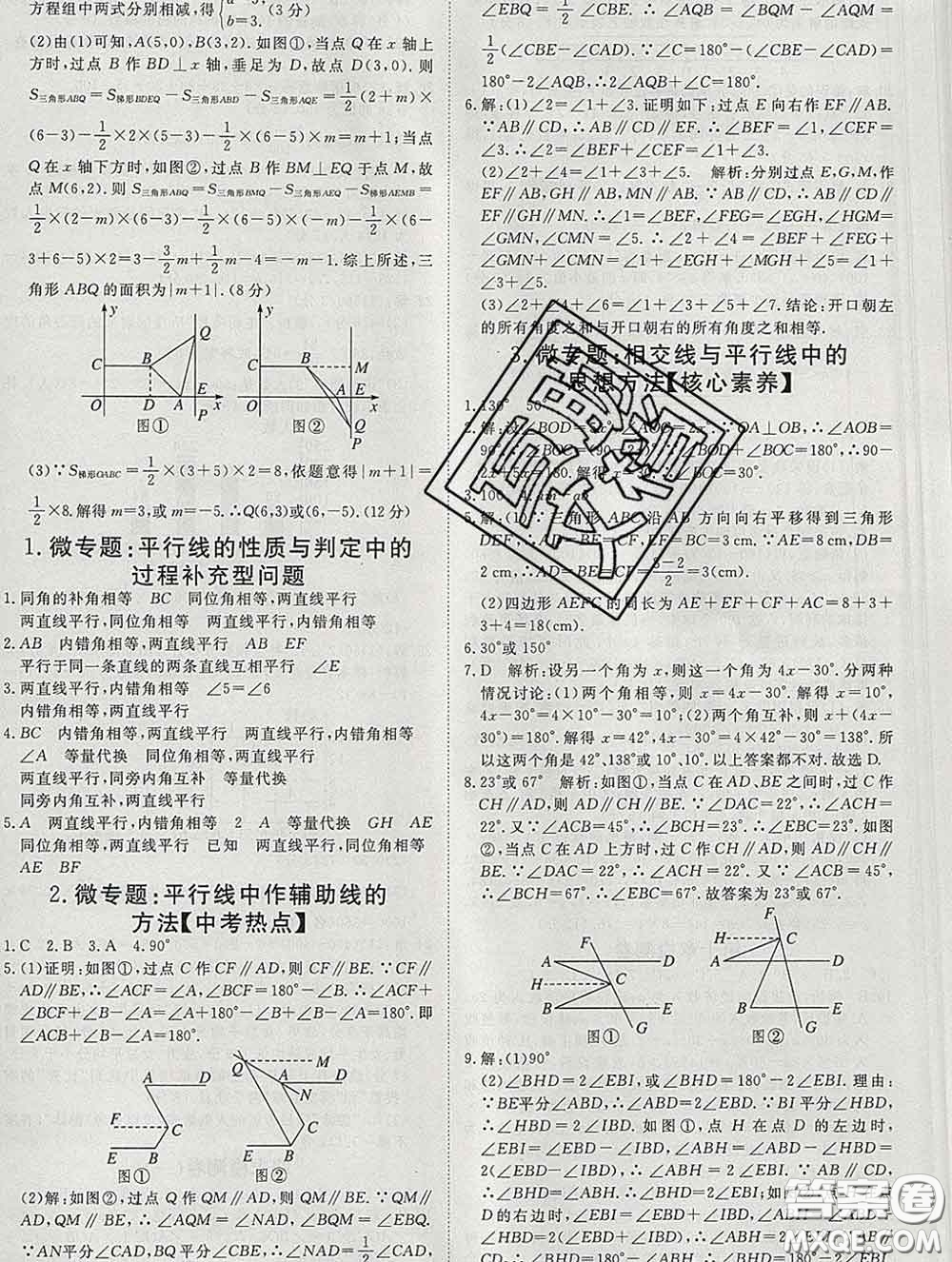 延邊大學(xué)出版社2020新版新領(lǐng)程叢書(shū)新領(lǐng)程七年級(jí)數(shù)學(xué)下冊(cè)人教版參考答案