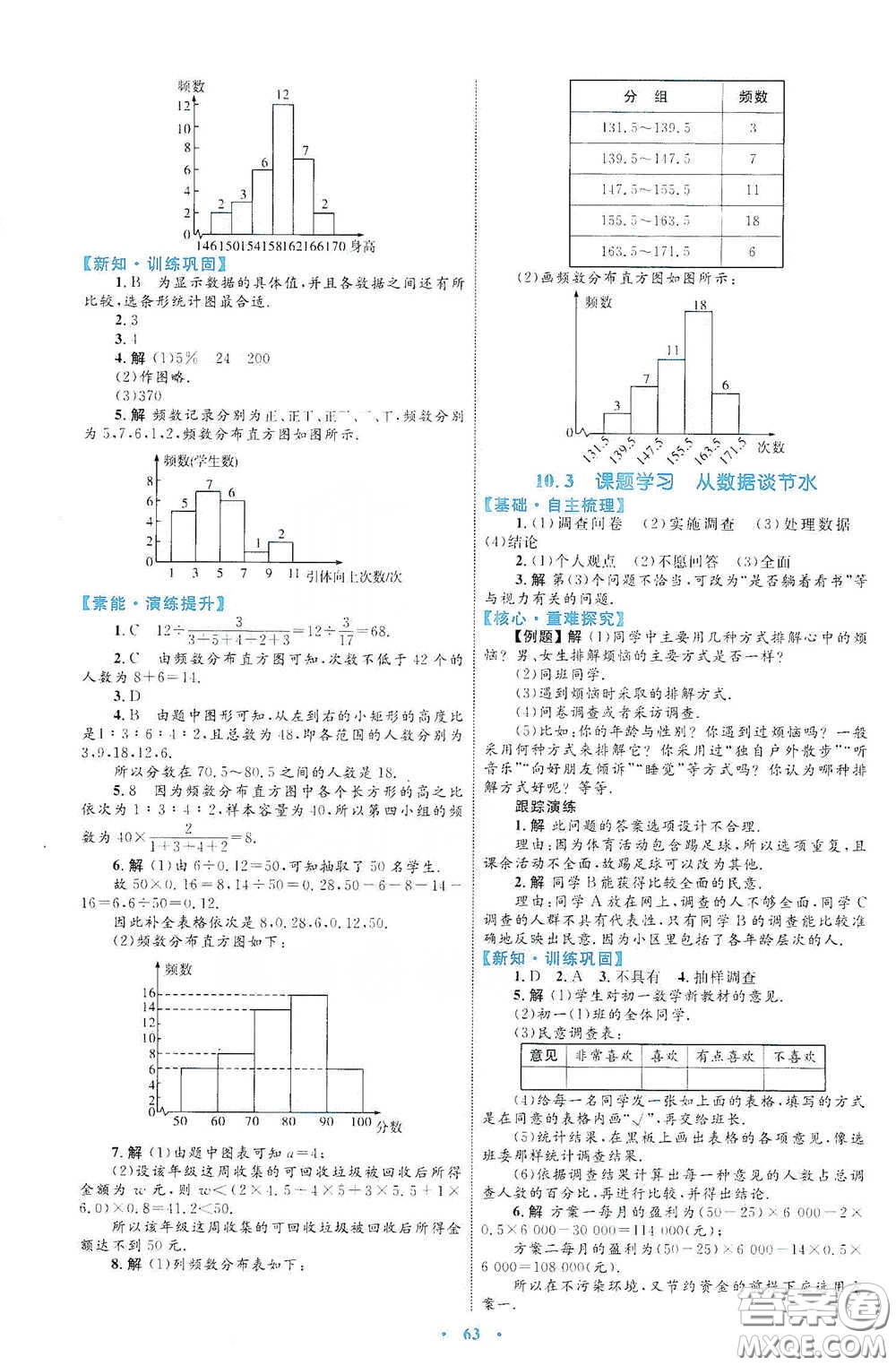 內(nèi)蒙古教育出版社2020學(xué)習(xí)目標(biāo)與檢測(cè)七年級(jí)數(shù)學(xué)下冊(cè)人教版答案