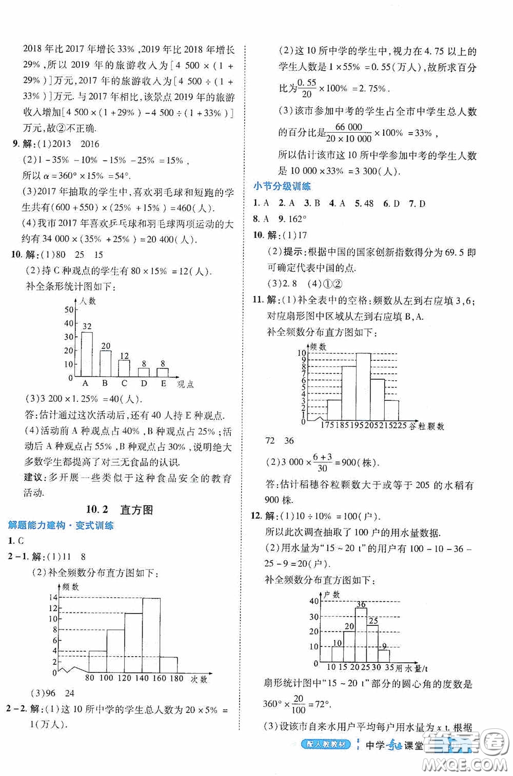 世紀(jì)英才中學(xué)奇跡課堂2020期末專(zhuān)題總復(fù)習(xí)七年級(jí)數(shù)學(xué)下冊(cè)人教版教材答案