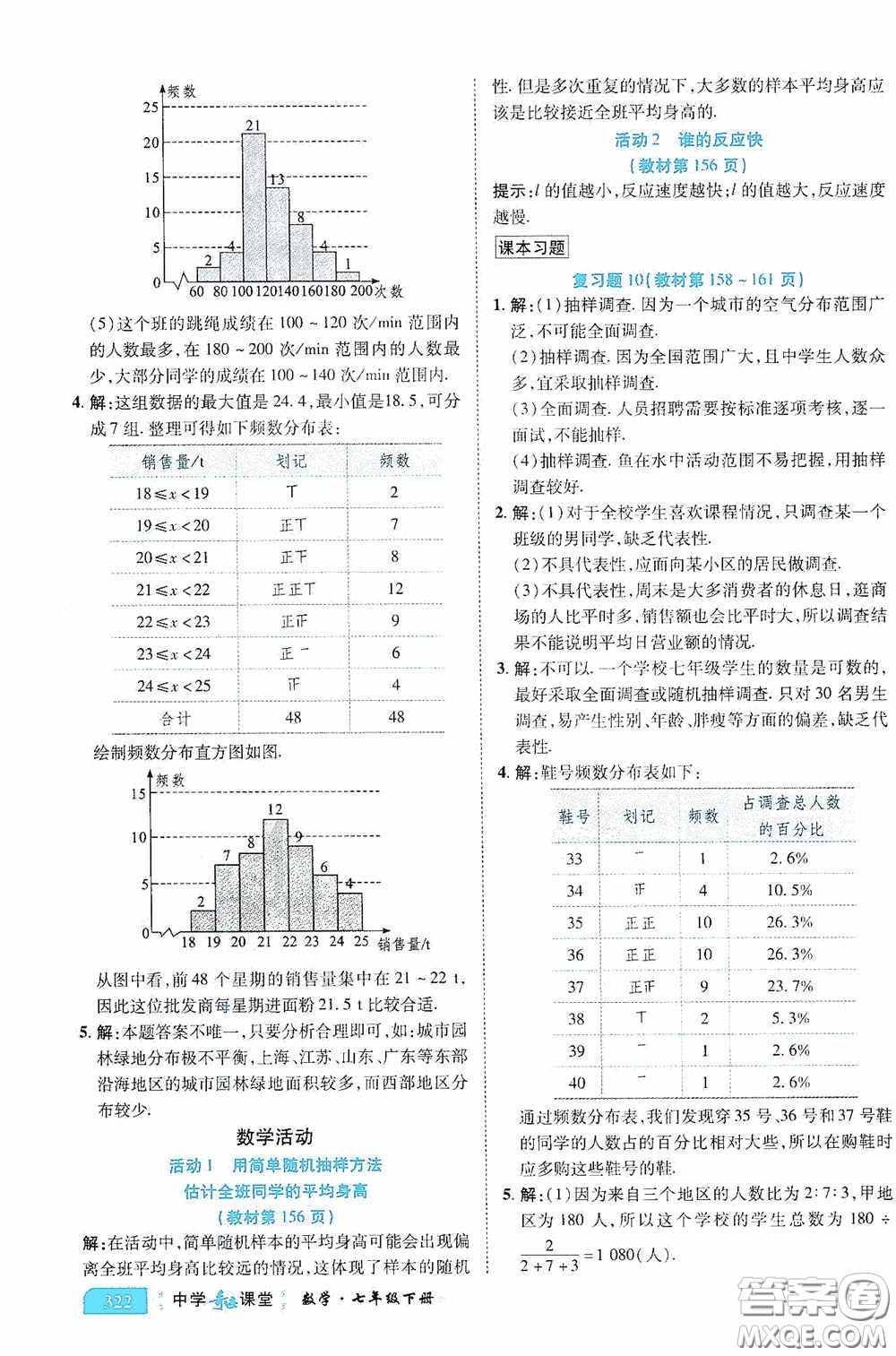 世紀(jì)英才中學(xué)奇跡課堂2020期末專(zhuān)題總復(fù)習(xí)七年級(jí)數(shù)學(xué)下冊(cè)人教版教材答案