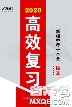 萬唯中考2020高效復(fù)習(xí)新疆中考一本全語文答案