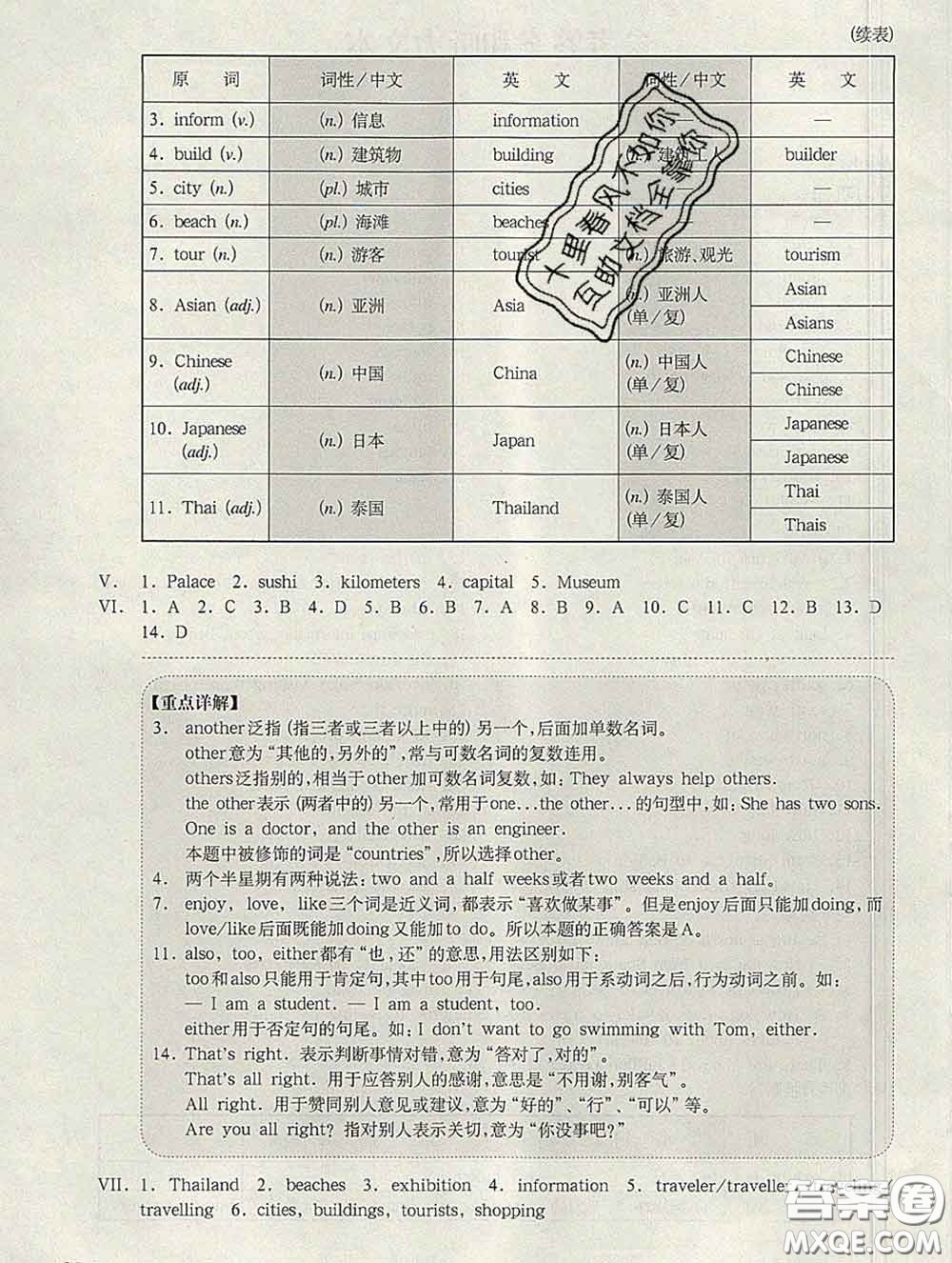 2020新版華東師大版一課一練六年級英語第二學(xué)期N版增強(qiáng)版答案