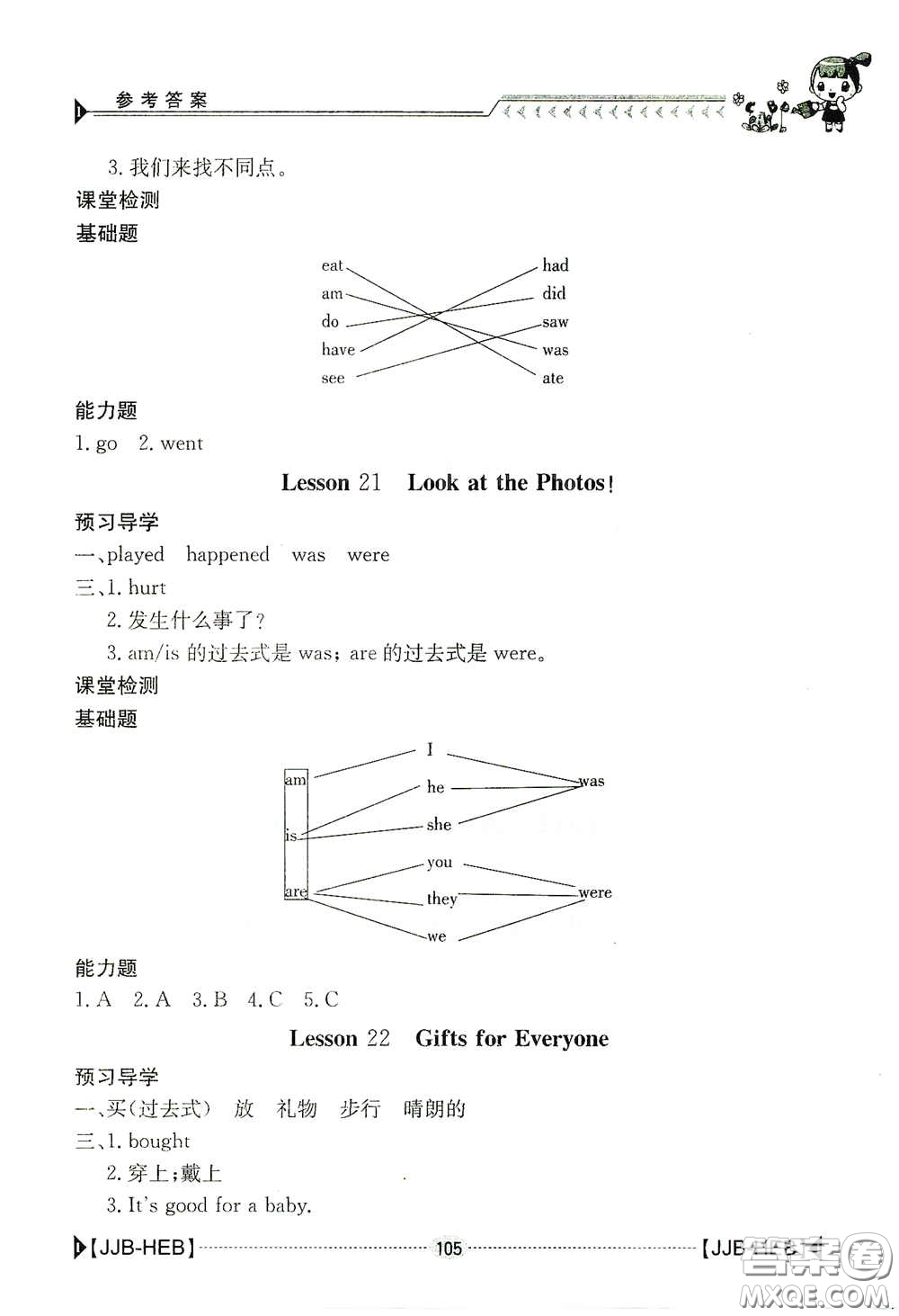 江西高校出版社2020金太陽導(dǎo)學(xué)案五年級英語下冊冀教版答案