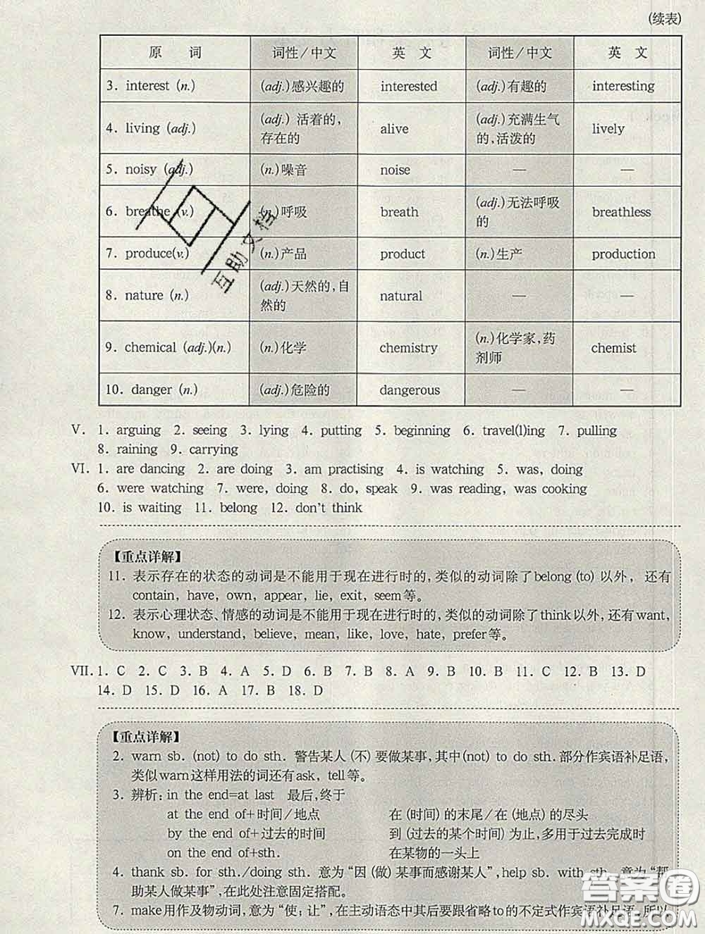 2020新版華東師大版一課一練八年級(jí)英語第二學(xué)期N版增強(qiáng)版答案