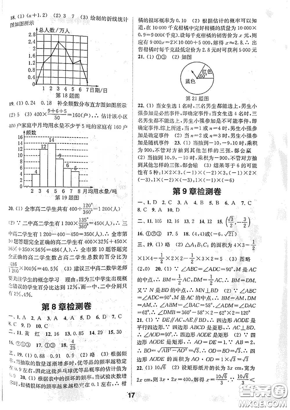 南京大學(xué)出版社2020創(chuàng)新優(yōu)化學(xué)案八年級數(shù)學(xué)下冊答案