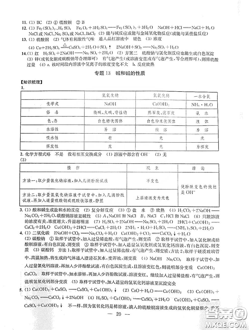 南京大學(xué)出版社2020創(chuàng)新優(yōu)化學(xué)案九年級(jí)化學(xué)下冊(cè)答案