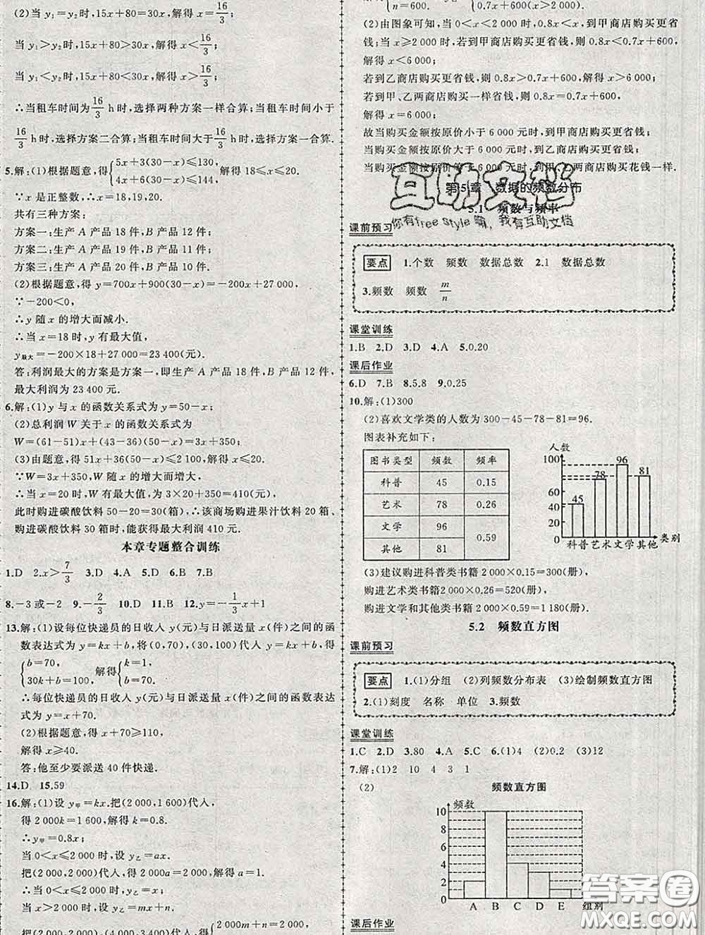 狀元成才路2020春創(chuàng)優(yōu)作業(yè)八年級數(shù)學下冊湘教版答案