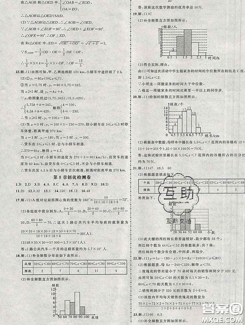 狀元成才路2020春創(chuàng)優(yōu)作業(yè)八年級數(shù)學下冊湘教版答案