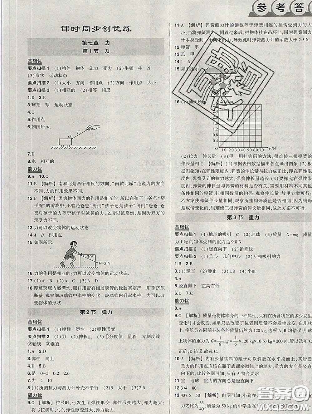 狀元成才路2020春創(chuàng)優(yōu)作業(yè)八年級物理下冊人教版答案