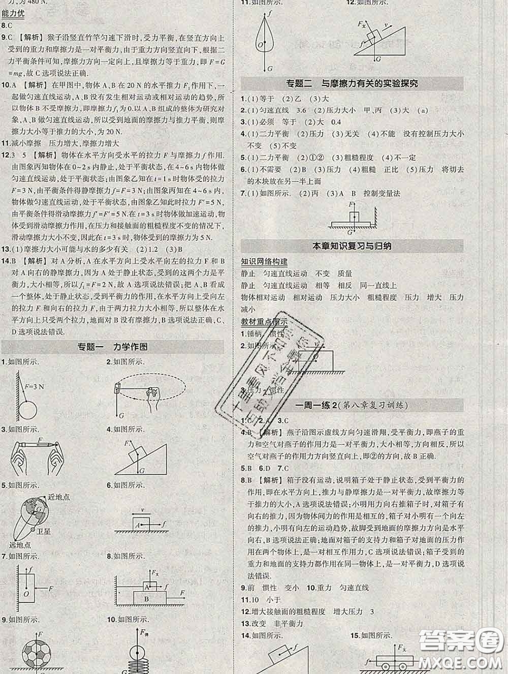 狀元成才路2020春創(chuàng)優(yōu)作業(yè)八年級物理下冊人教版答案