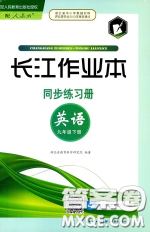 2020年長江作業(yè)本同步練習(xí)英語九年級下冊人教版參考答案