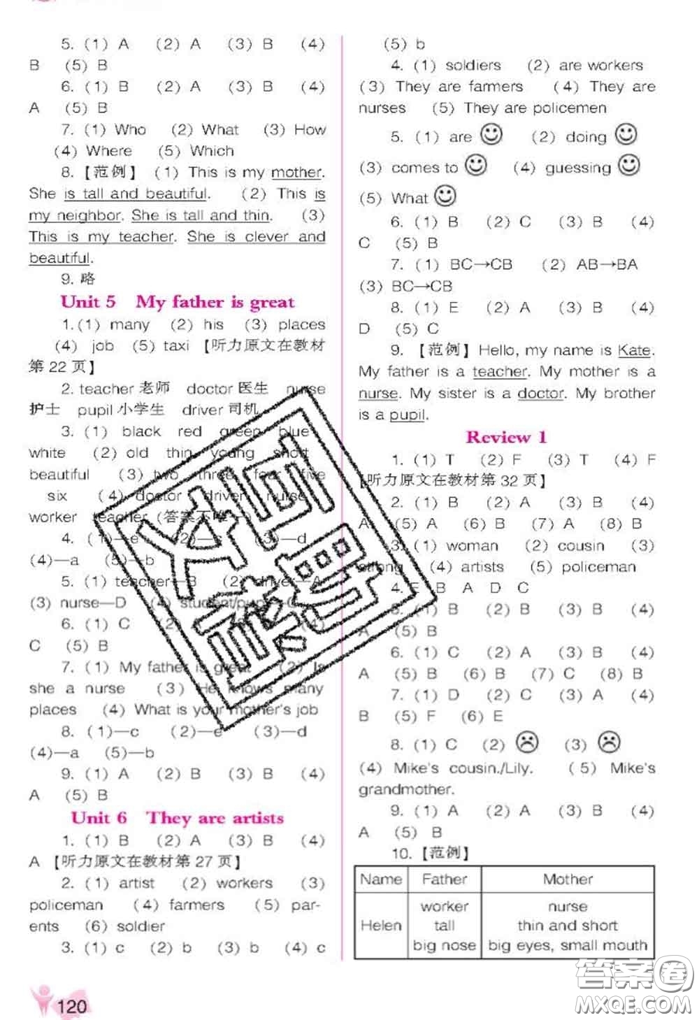 遼海出版社2020新版新課程能力培養(yǎng)四年級英語下冊遼師版三起答案