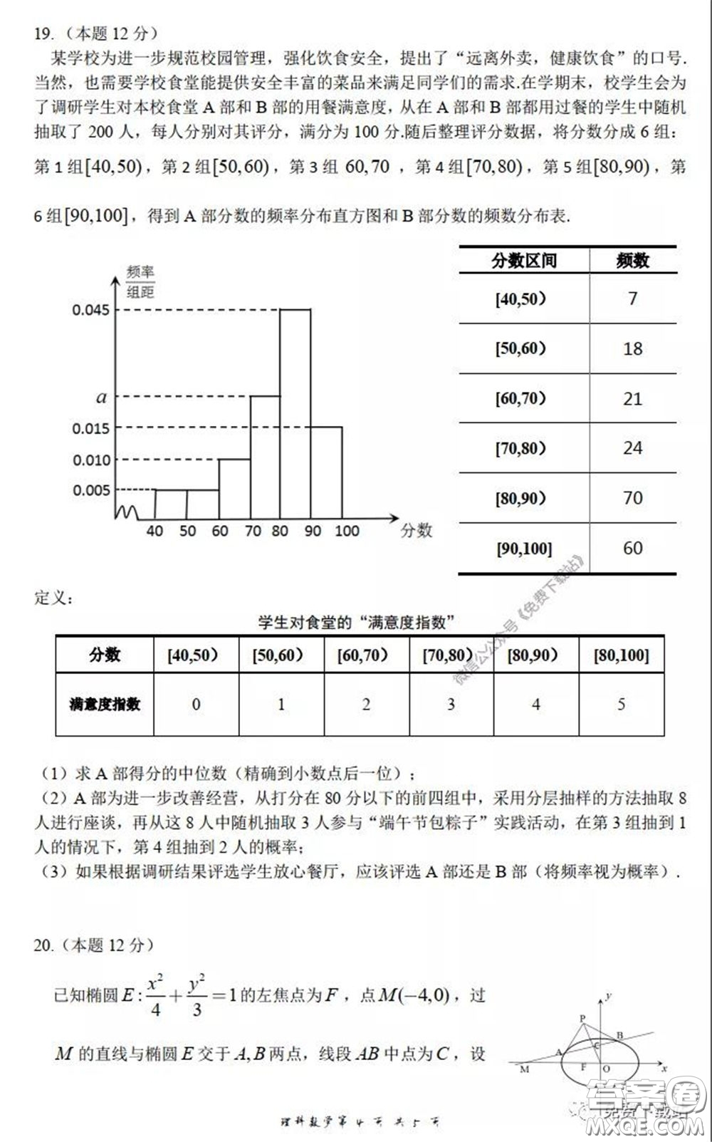 2020年荊門市高三年級高考模擬考試理科數(shù)學試題及答案