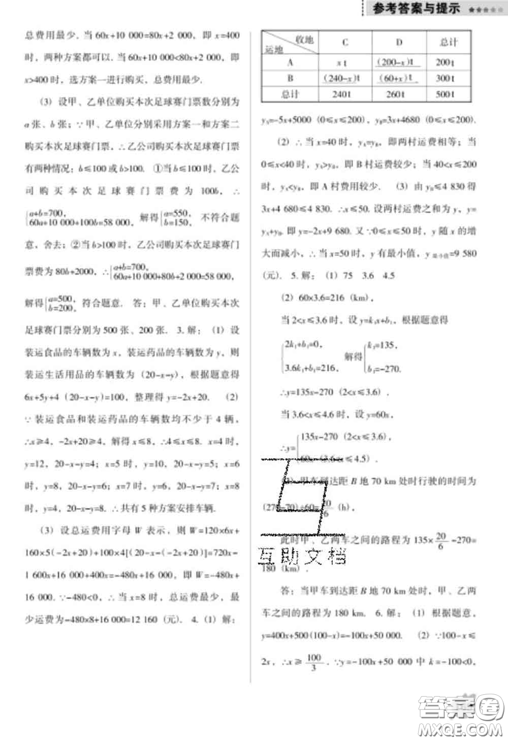 遼海出版社2020新版新課程數(shù)學(xué)能力培養(yǎng)八年級下冊人教版D版答案