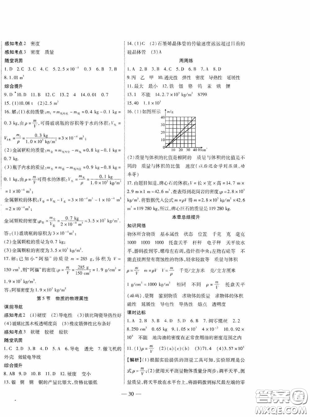 世界圖書出版公司2020新課程成長資源課時(shí)精練八年級物理下冊蘇教版答案