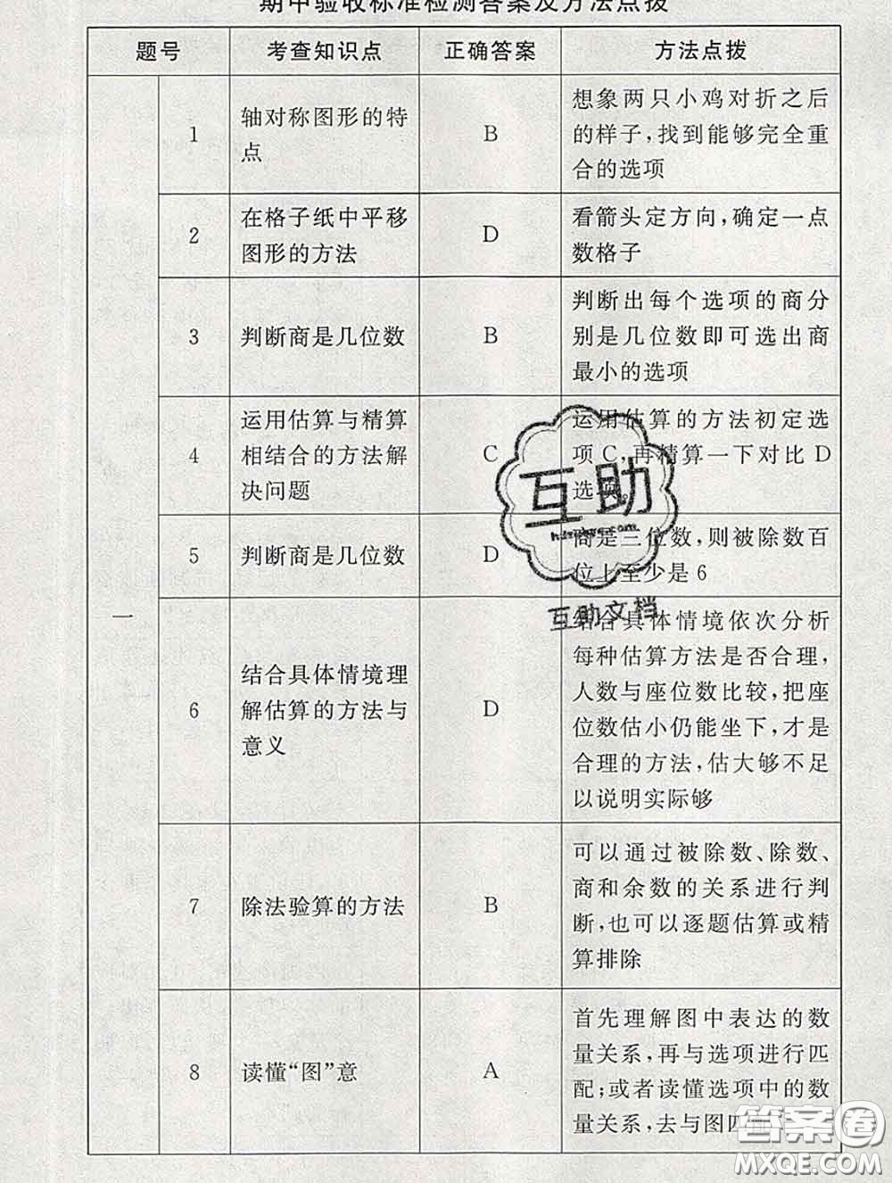 2020春海淀名師伴你學(xué)同步學(xué)練測三年級數(shù)學(xué)下冊北師版答案