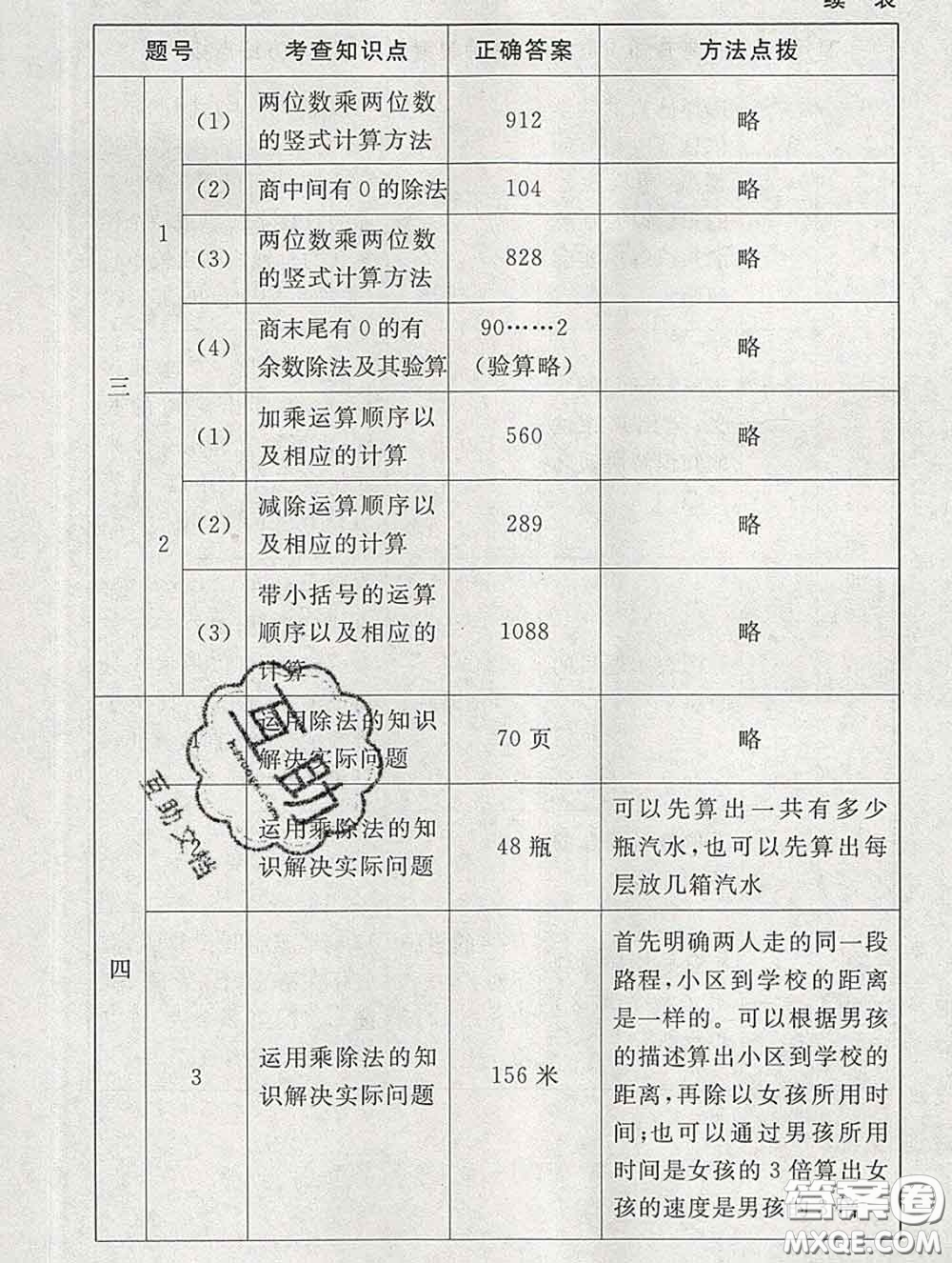 2020春海淀名師伴你學(xué)同步學(xué)練測三年級數(shù)學(xué)下冊北師版答案