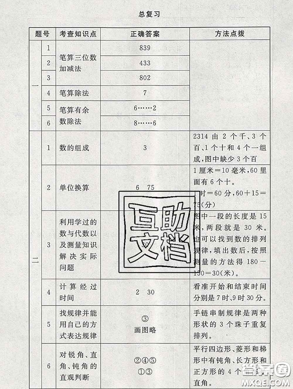 2020春海淀名師伴你學(xué)同步學(xué)練測(cè)二年級(jí)數(shù)學(xué)下冊(cè)北師版答案