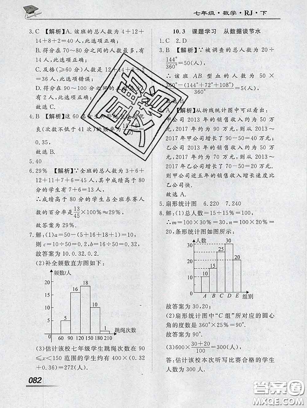 2020一川教育學考A+課堂檢測10分鐘七年級數(shù)學下冊人教版答案