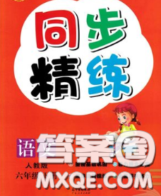 2020新版同步精練六年級(jí)語文下冊(cè)人教版參考答案