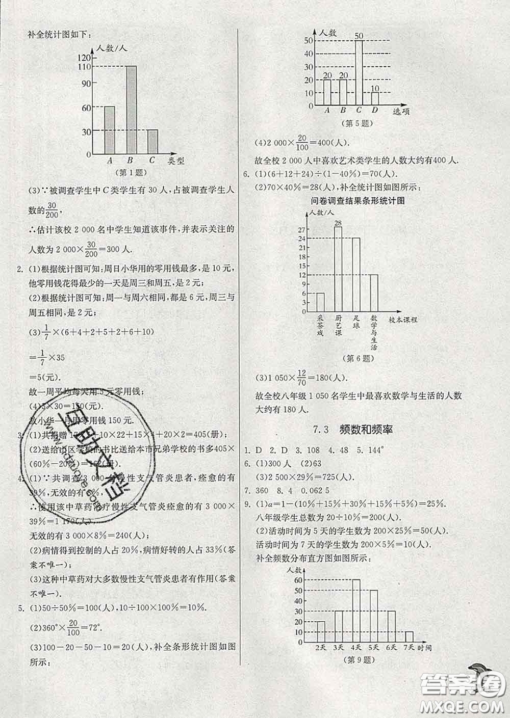 春雨教育2020春實(shí)驗(yàn)班提優(yōu)訓(xùn)練八年級數(shù)學(xué)下冊蘇科版答案