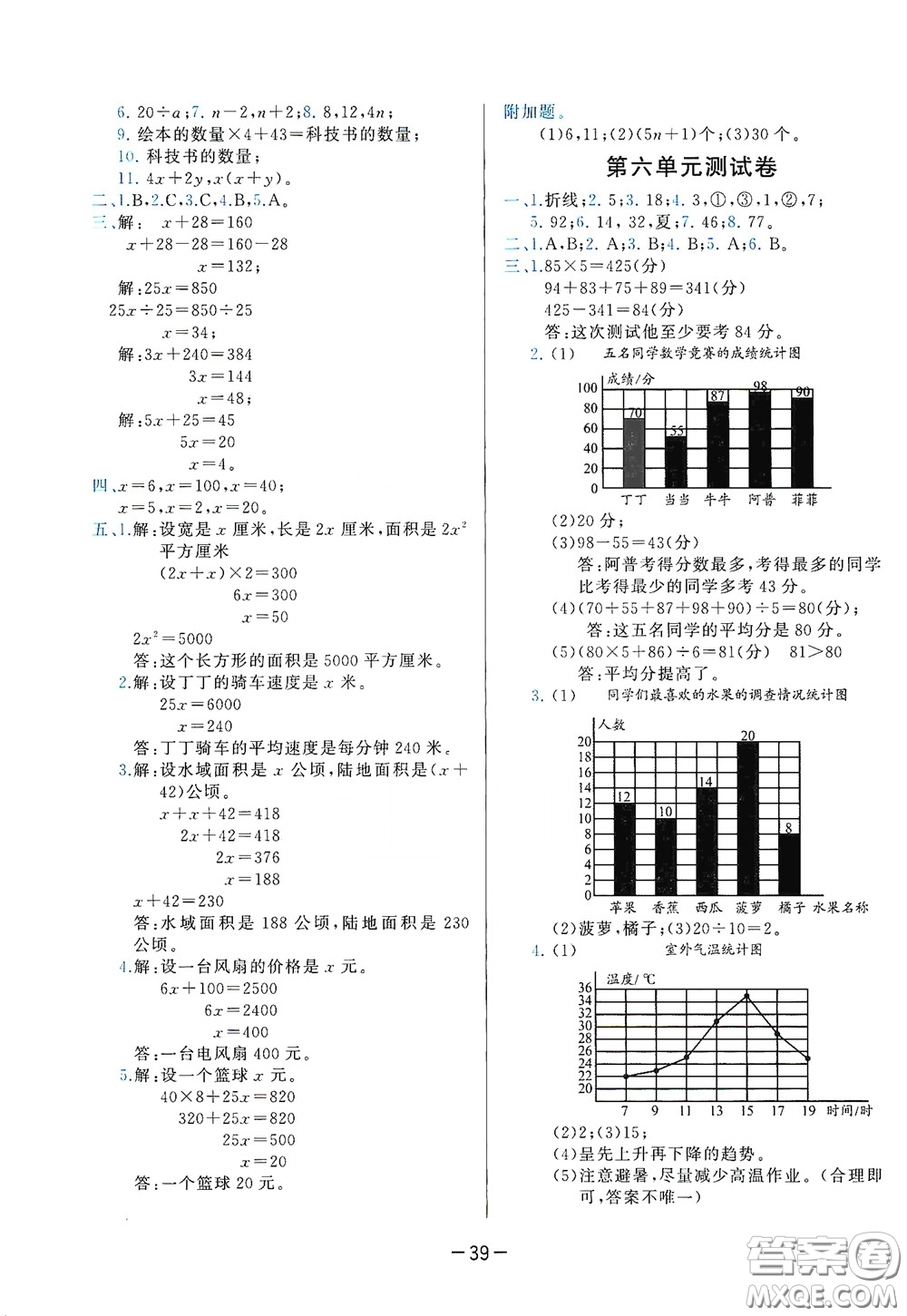 現(xiàn)代教育出版社2020學(xué)而思基本功同步練測(cè)試卷小學(xué)數(shù)學(xué)四年級(jí)下冊(cè)北師大版答案