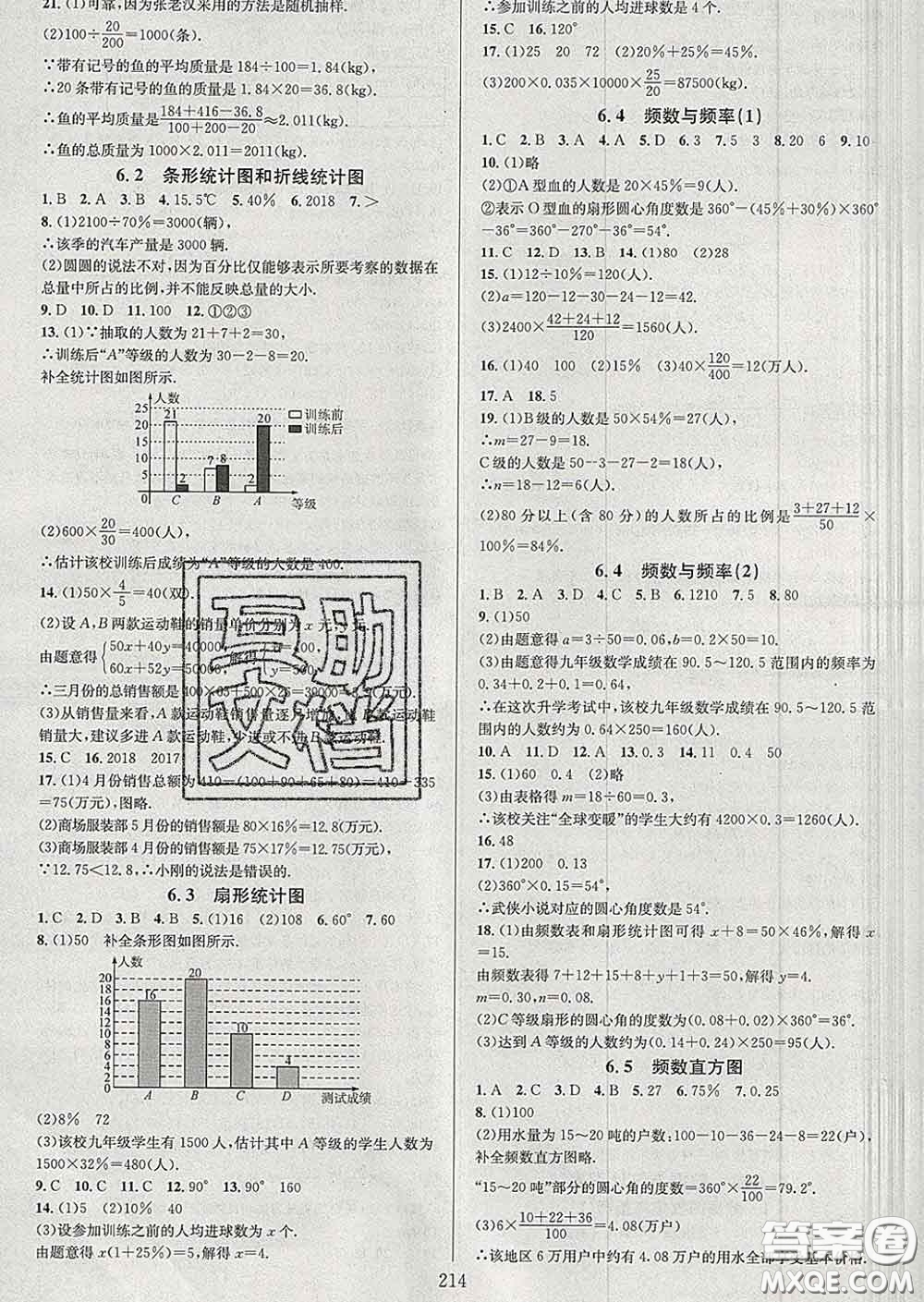 2020新版全優(yōu)方案夯實(shí)與提高七年級(jí)數(shù)學(xué)下冊(cè)浙教版答案