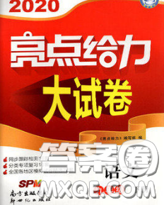 新世紀出版社2020春亮點給力大試卷九年級語文下冊答案