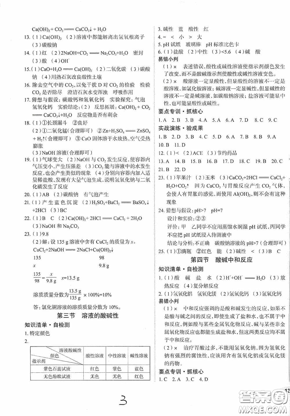 2020智學(xué)島四維文化中考檔案初中同步學(xué)案導(dǎo)學(xué)九年級(jí)化學(xué)下冊(cè)青島專用答案