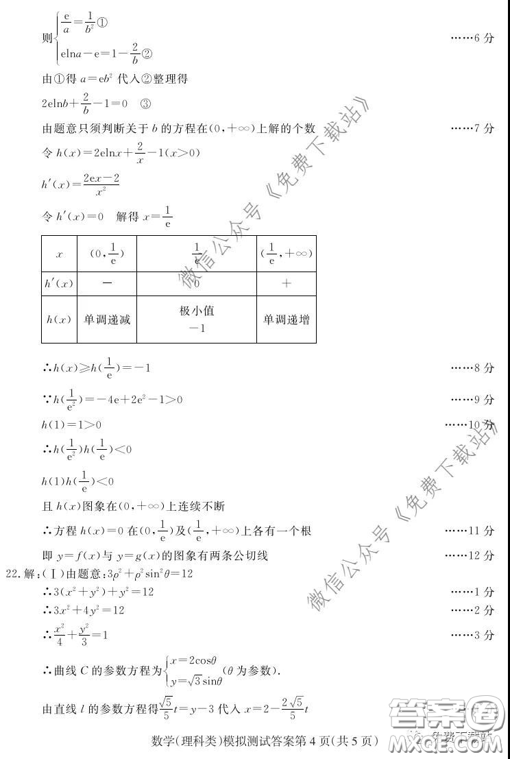 2020年?yáng)|北三省四市教研聯(lián)合體高考模擬試卷二理科數(shù)學(xué)試題及答案