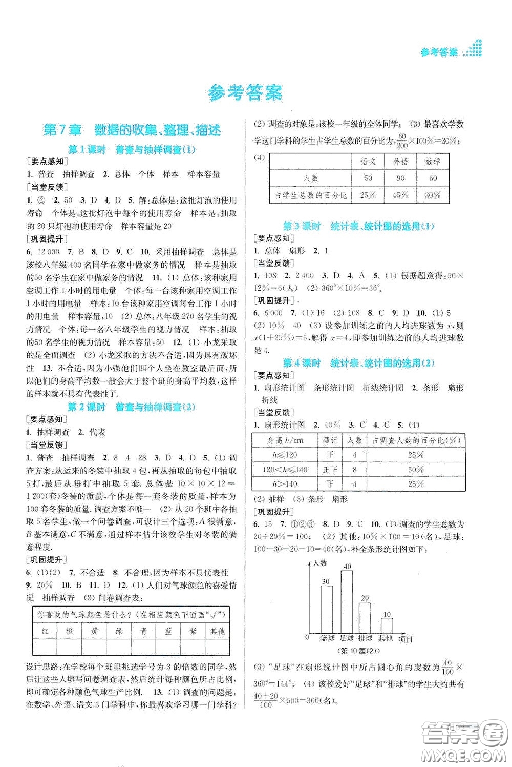 江蘇鳳凰美術(shù)出版社2020創(chuàng)新課時作業(yè)本八年級數(shù)學(xué)下冊江蘇版答案