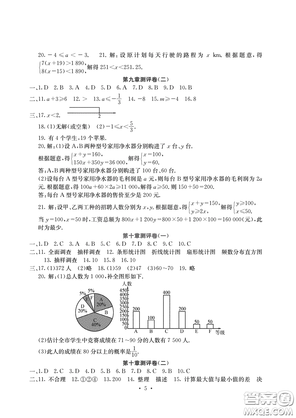 光明日報出版社2020大顯身手素質教育單元測評卷七年級數(shù)學下冊答案