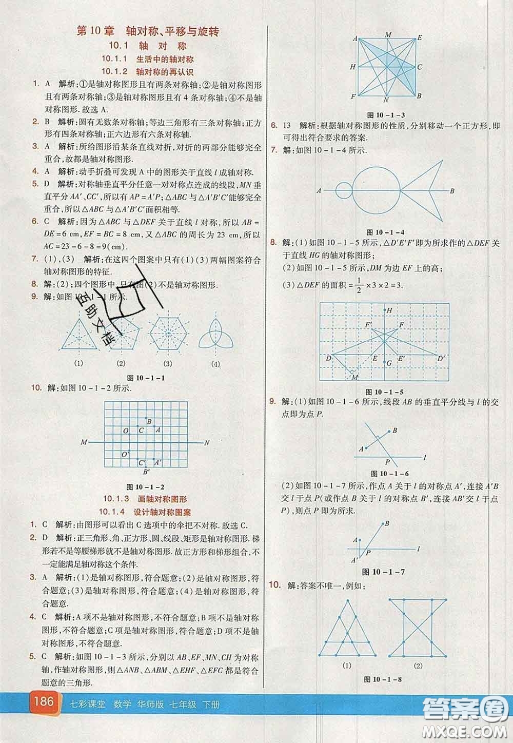 河北教育出版社2020春七彩課堂七年級數(shù)學(xué)下冊華師版答案