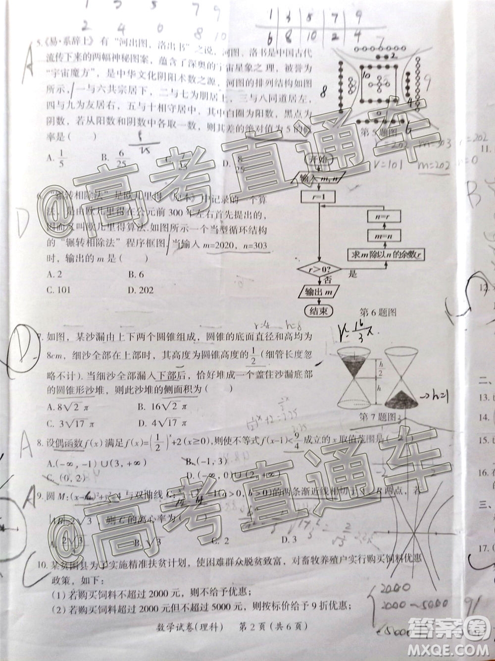 2020年茂名市高三年級第二次綜合測試理科數(shù)學試題及答案