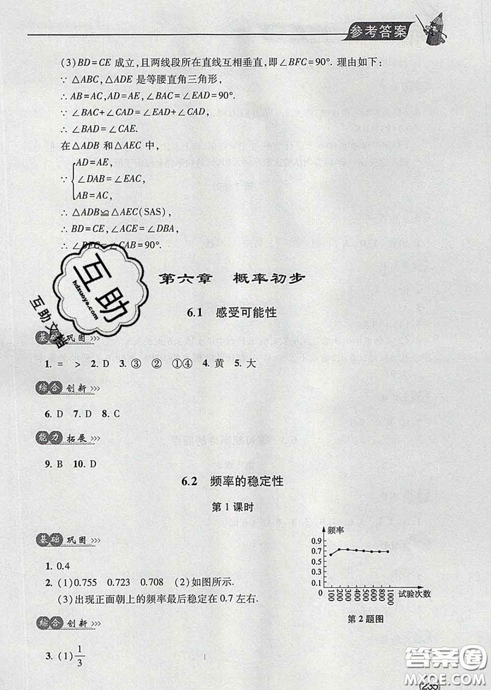 青島出版社2020春新課堂同步學習與探究七年級數(shù)學下冊答案