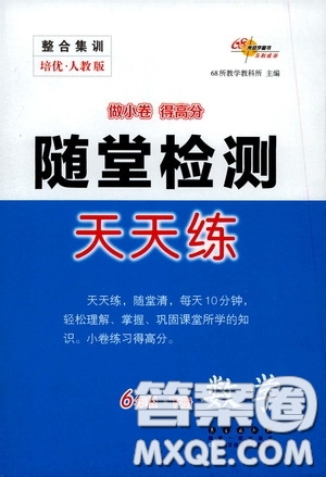 2020隨堂檢測(cè)天天練六年級(jí)數(shù)學(xué)下冊(cè)人教版答案